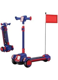 Generic Children's Scooter Height Adjustable Lean to Steer Flashing PU Wheels 3 Wheel Kick Scooters For Kids 