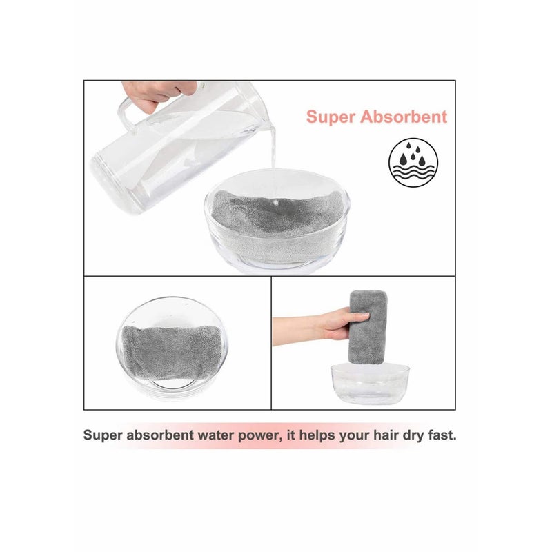 Zikra Microfiber Hair Towel Wrap Set - Microfiber Hair Towel for Drying Curly, Long & Thick Hair with Makeup Headband for Women - Image 5