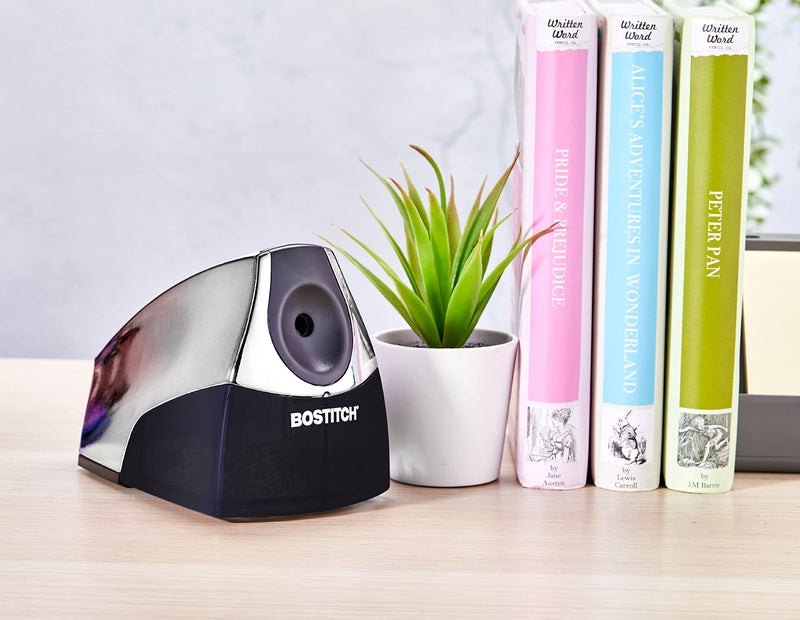 Bostitch Office Personal Electric Pencil Sharpener, Powerful Stall-Free Motor, High Capacity Shavings Tray, 7yr Warranty, Chrome Metallic - Image 5