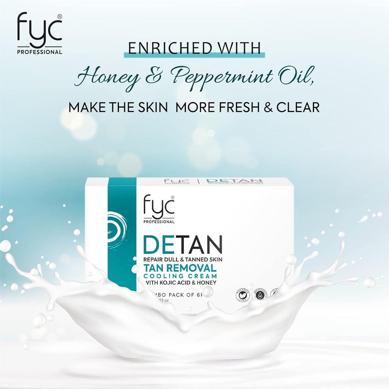 FYC Professional Yavi Cosmetics DETAN TAN REMOVAL COOLING CREAM for REPAIR DULL TANNED SKIN COMBO PACK OF 2 - Image 3