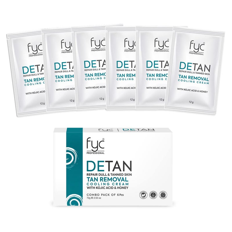 FYC Professional Yavi Cosmetics DETAN TAN REMOVAL COOLING CREAM for REPAIR DULL TANNED SKIN COMBO PACK OF 2 - Image 4