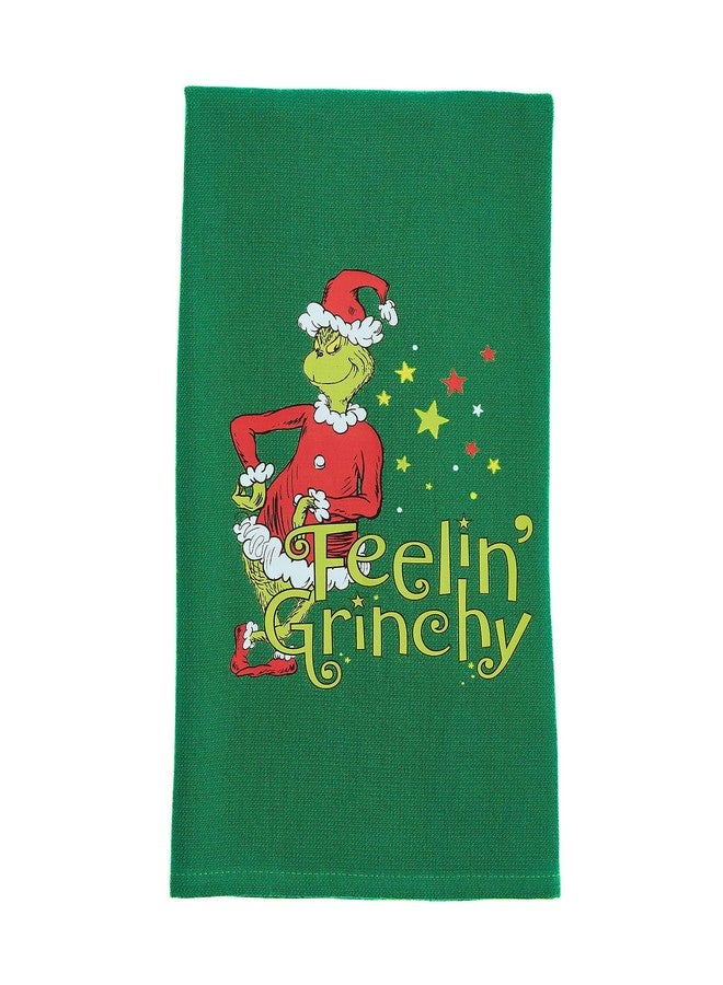 MJC Grinch 2 Pack Kitchen Towel Set Dr Seuss How The Grinch Stole Christmas Feeling Grinchy Cotton Towel Set Baking Cooking - Image 2