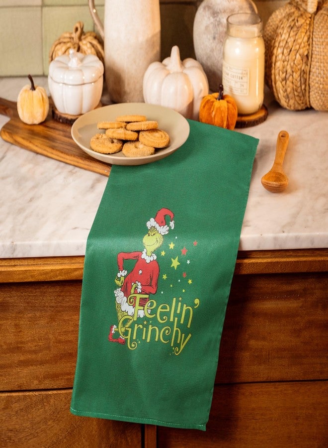 MJC Grinch 2 Pack Kitchen Towel Set Dr Seuss How The Grinch Stole Christmas Feeling Grinchy Cotton Towel Set Baking Cooking - Image 5