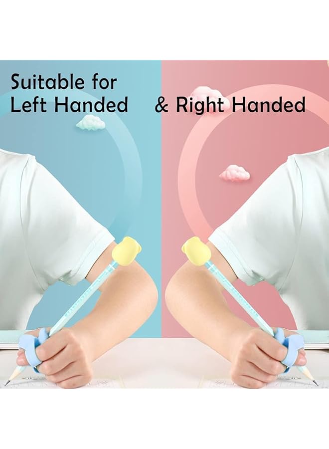 erorex 4Pack Pencil Grips For Kids Handwriting Grip Pen Grips Trainer For Beginners Silicone Pencil Grips Handwriting Aid Correction Tool For Preschoolers Kindergarten Children School Supplies - Image 4