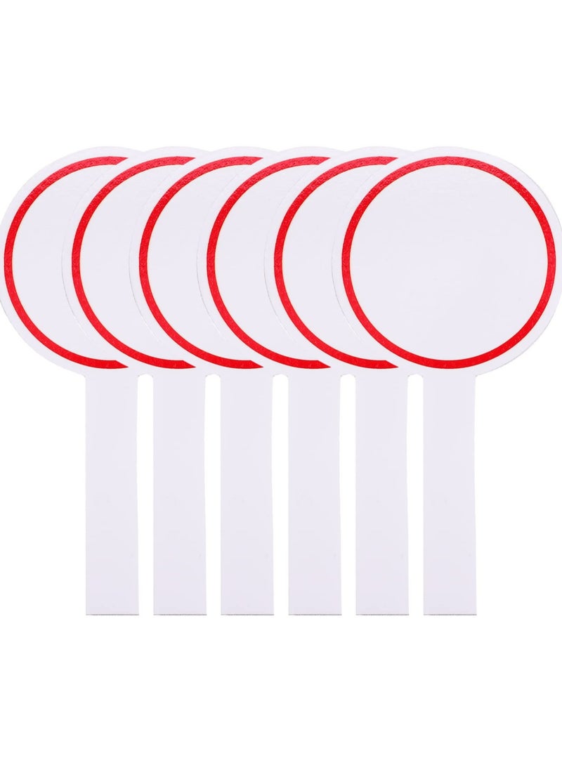 Excefore Handheld Whiteboard, Handheld Double Sided Paddle, Round Flip Answer Board Paddles, Suitable for Kids Students Teacher Classroom Supplies (12Pack)  - Image 1