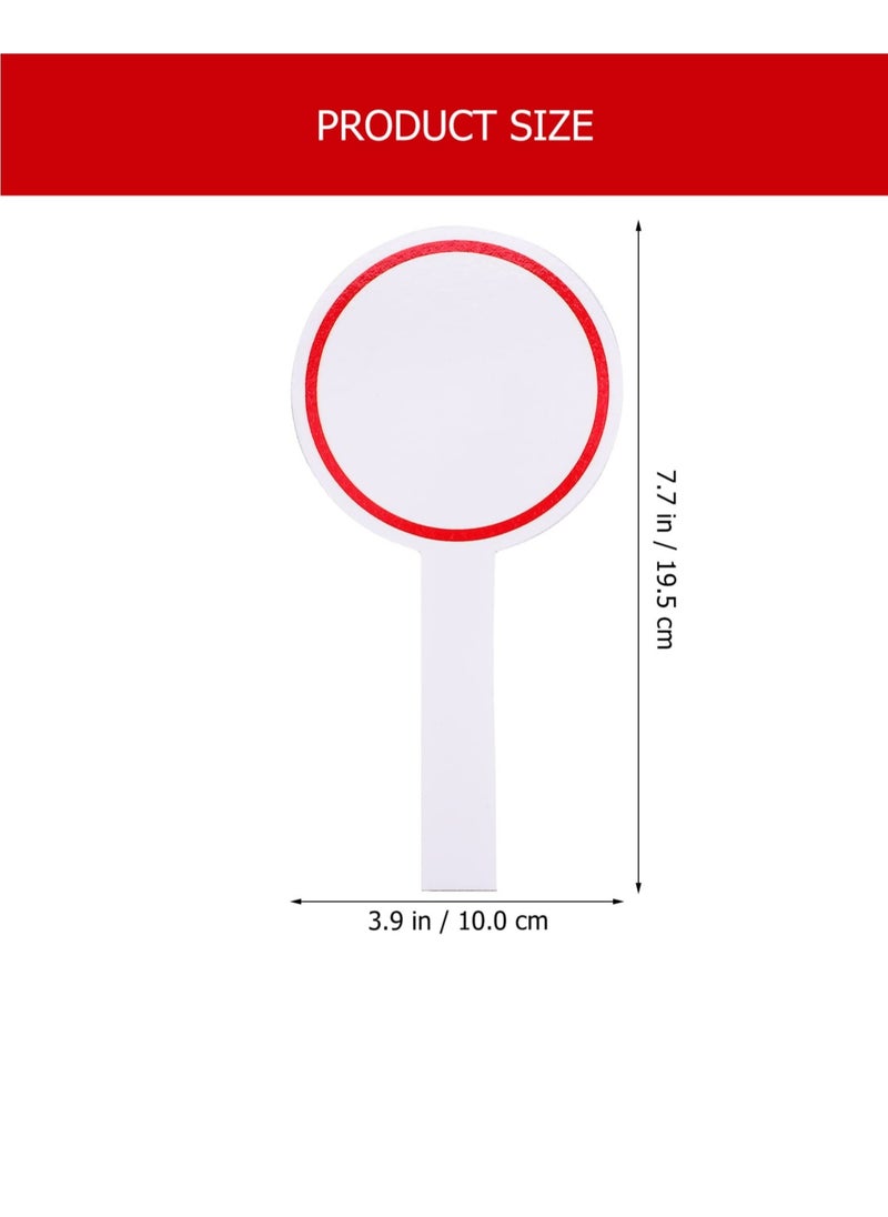 Excefore Handheld Whiteboard, Handheld Double Sided Paddle, Round Flip Answer Board Paddles, Suitable for Kids Students Teacher Classroom Supplies (12Pack)  - Image 2