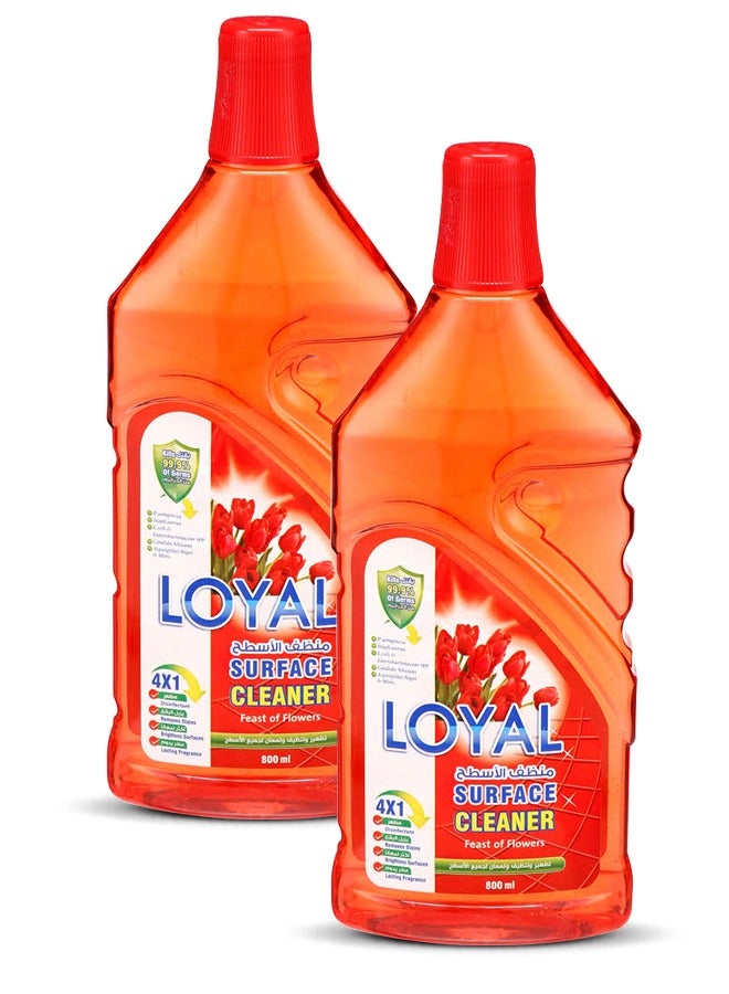 loyal Surface Cleaner Liquid Feast of flowers Red 2x800ml - Image 1