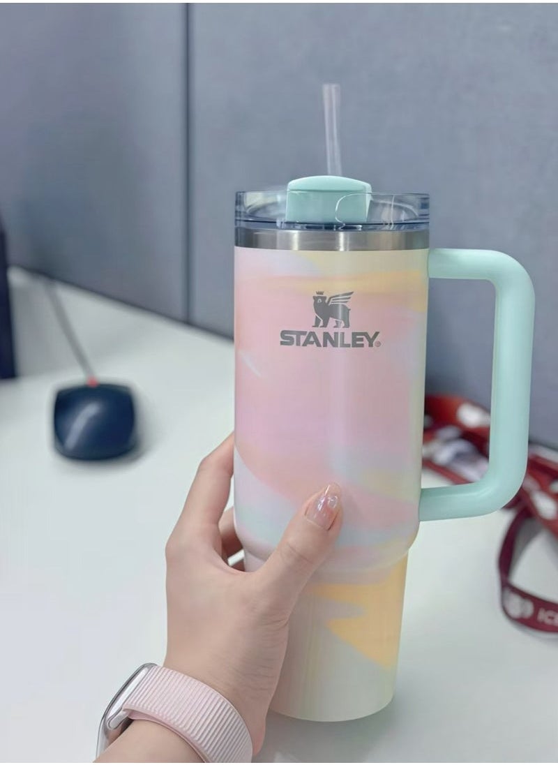 Stanley - Quencher H2.0 FlowState Stainless Steel Vacuum Insulated Tumbler with Lid and Straw for Water - Coffee Cup - 40oz Stainless Steel Coffee Mug - Image 1