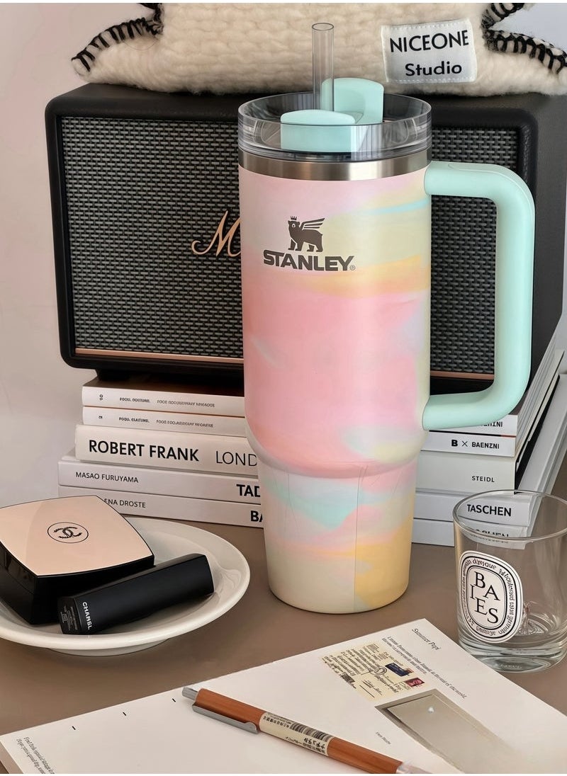 Stanley - Quencher H2.0 FlowState Stainless Steel Vacuum Insulated Tumbler with Lid and Straw for Water - Coffee Cup - 40oz Stainless Steel Coffee Mug - Image 1