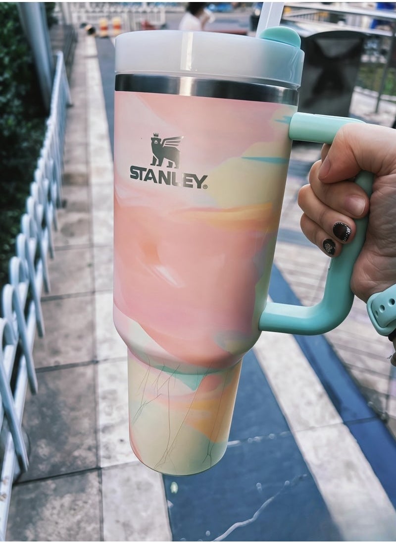 Stanley - Quencher H2.0 FlowState Stainless Steel Vacuum Insulated Tumbler with Lid and Straw for Water - Coffee Cup - 40oz Stainless Steel Coffee Mug - Image 1