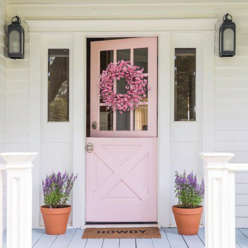 Bibelot Spring Wreath for Front Door, Artificial Forsythia Flower Wreath 18â€™â€™ Artificial Blossom Flower Decoration Farmhouse for Festival Wall Decor - Image 5