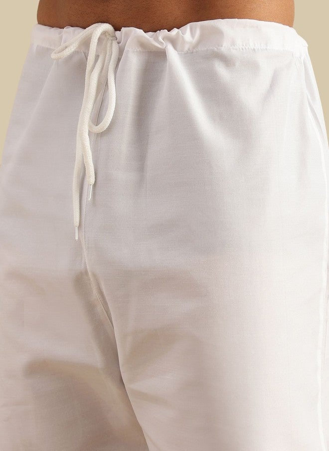 Sojanya Floral Embroidered Kurta With Pyjamas For Men - Image 3