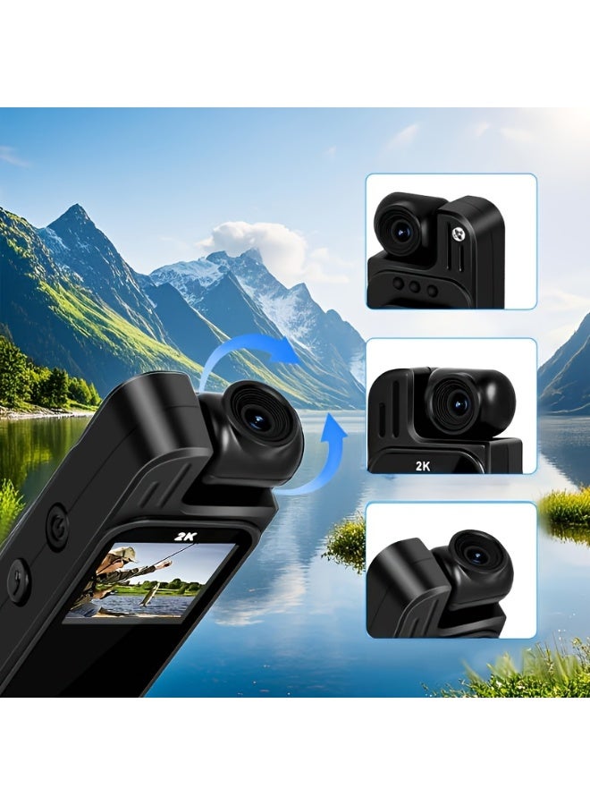 2K Action Camera with 180° Rotating Lens for Capturing for Outdoor Excitement(2K Single Aircraft) - Image 2