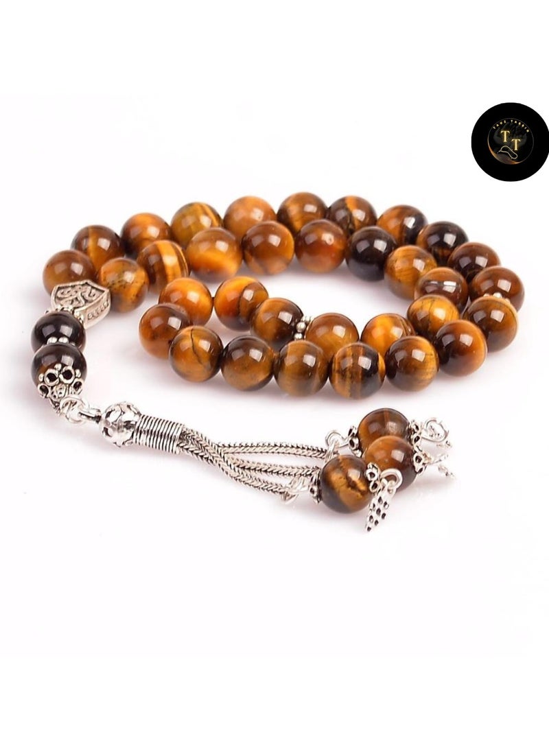 Generic - Gorgeous Tiger Eye Tasbih Prayer Beads - Elegant, High-Quality Material, Perfect for Muslim Prayer - Image 1