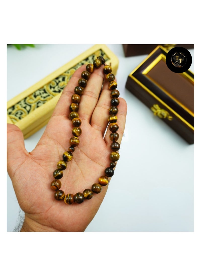 Generic - Gorgeous Tiger Eye Tasbih Prayer Beads - Elegant, High-Quality Material, Perfect for Muslim Prayer - Image 1