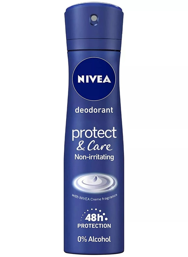 Nivea Protect And Care Antiperspirant Deodorant Spray 150ml (Pack of 6) - Image 2