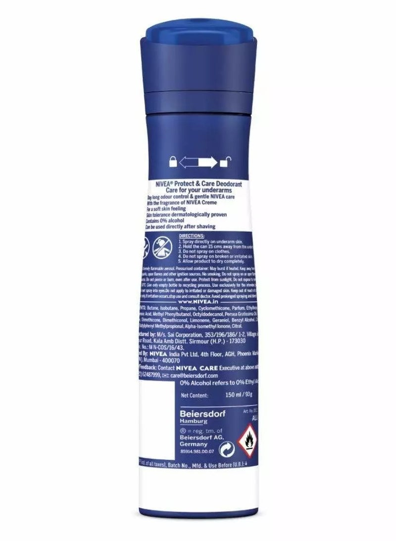 Nivea Protect And Care Antiperspirant Deodorant Spray 150ml (Pack of 6) - Image 4