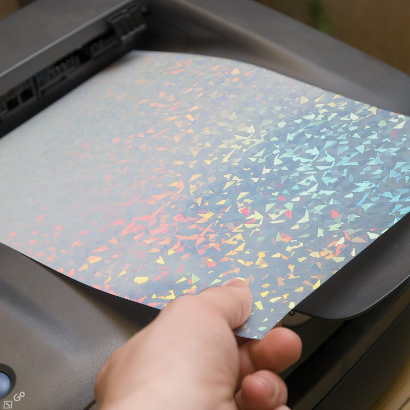 10 Sheets Printer Paper Sheet Adhesive Printer Sticker Holographic Paper Colorful Photographic Paper Decor - Image 2