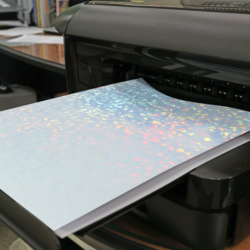 10 Sheets Printer Paper Sheet Adhesive Printer Sticker Holographic Paper Colorful Photographic Paper Decor - Image 4