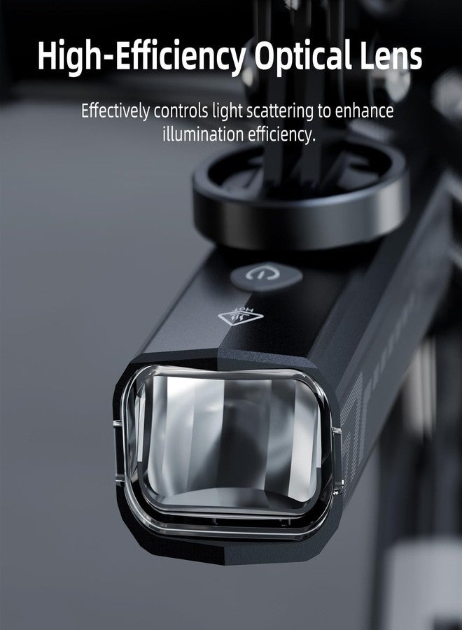CYCLAMI Bike Lights for Night Riding Compatible with Garmin/GoPro Mount 1000 Lumen Bright Bike Headlight Rechargeable Waterproof Aluminum Alloy Anti-Dazzling Bike Front Light for Commuter Cyclists - Image 3