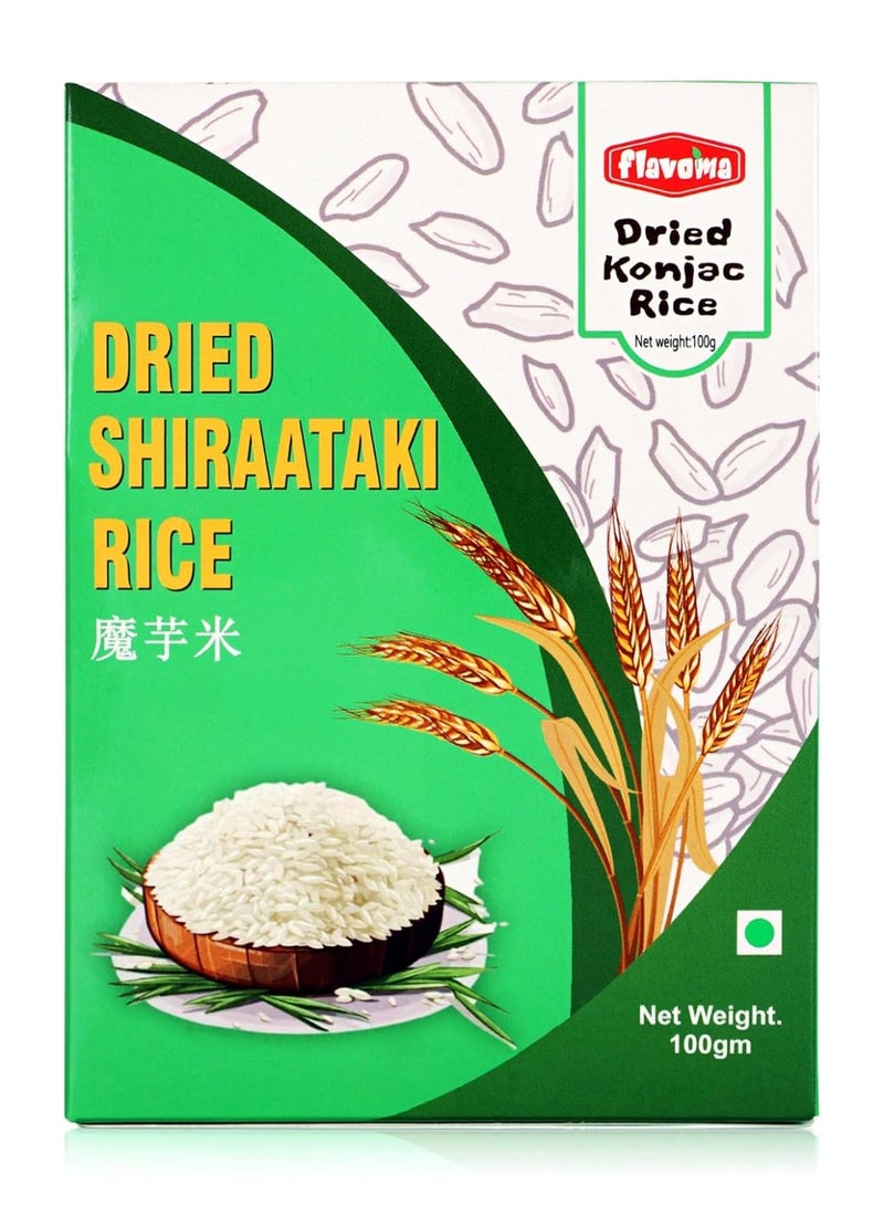 Flavoma Dried Shiraataki Konjac Rice, 100g - Ultra Low-carb, Keto-Friendly - Image 1