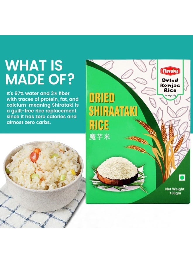 Flavoma Dried Shiraataki Konjac Rice, 100g - Ultra Low-carb, Keto-Friendly - Image 5