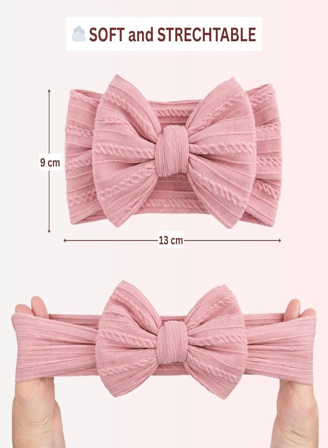 ELVORO Baby Headband 3 Pcs Set, Hairband For Newborn Baby Girl Boy Soft Cute Strechy Knotted Headband, Baby Shower Essential Gift Accessories For Infant - Image 2