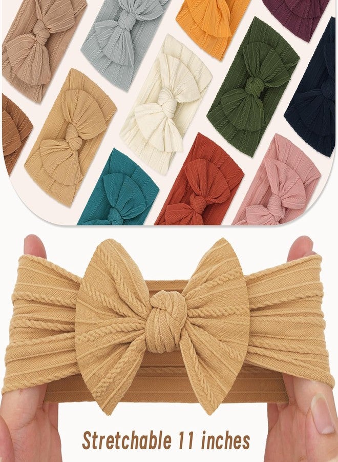 ELVORO Baby Headband 3 Pcs Set, Hairband For Newborn Baby Girl Boy Soft Cute Strechy Knotted Headband, Baby Shower Essential Gift Accessories For Infant - Image 5