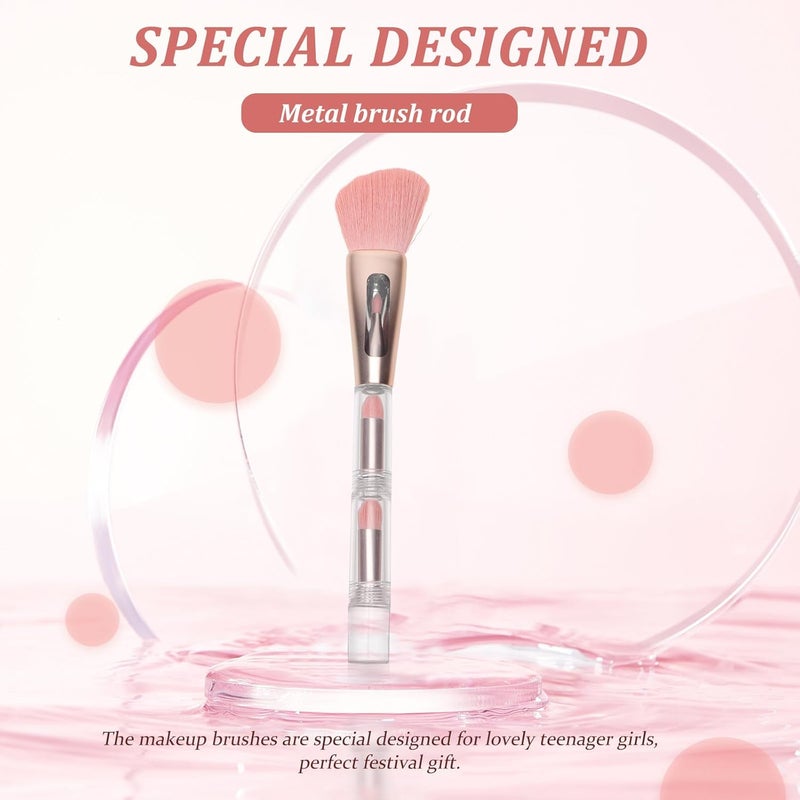 VILLCASE Multipurpose Blush Brush Angled Cosmetic Brush for Women Abs Handle for Blush Eyeshadow Lip Application Salon and Travel Use - Image 3