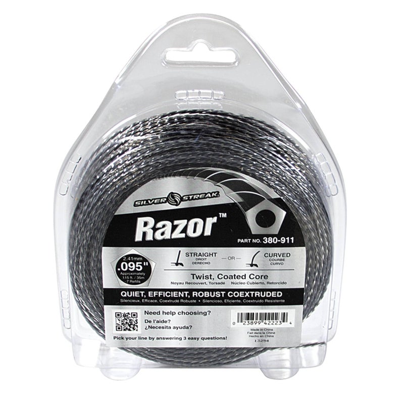 Stens 380-911 Silver Streak Razor Trimmer Line.095 1/2 lb. Donut, ea, 1 - Image 1