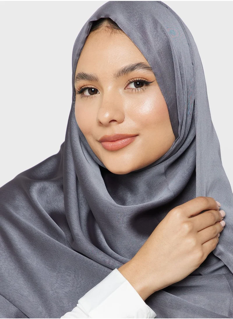 Tuva Shawl by Modanisa Anthracite Shawl
