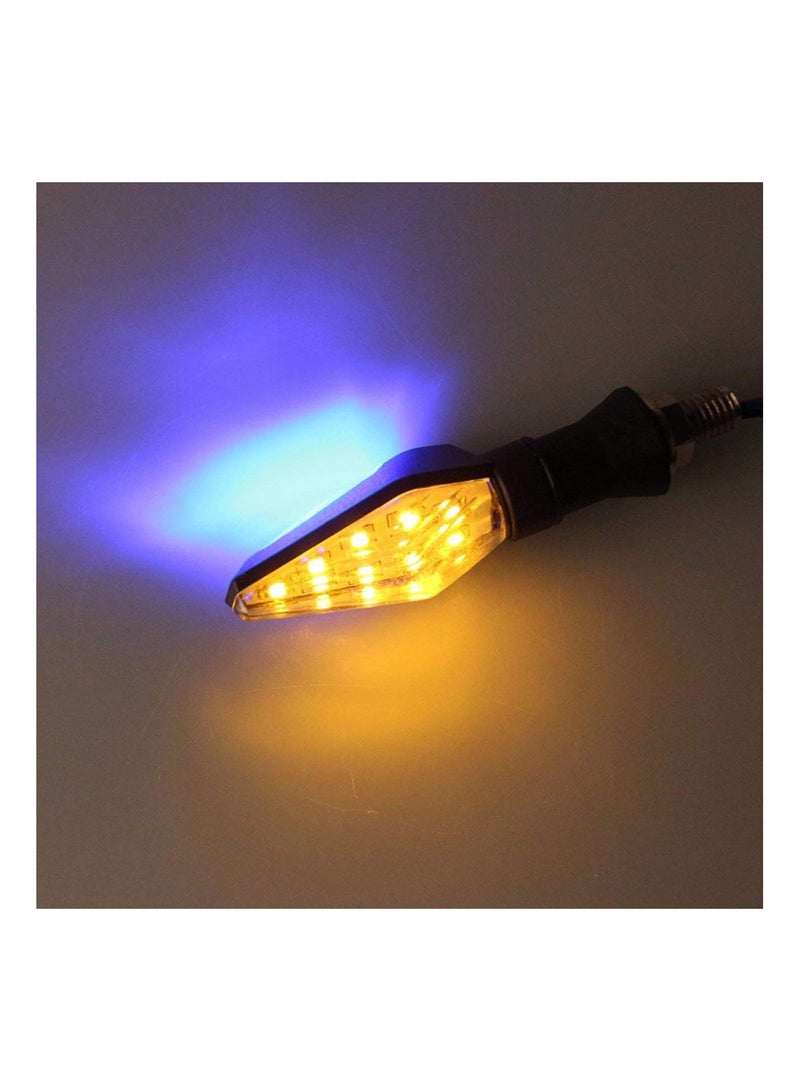 GGOOT 2pcs Universal Motorcycle Turn Signal Light Double-sided Lighting 12V Super Bright LED Bulbs Light for Motorbike Off Road  - Image 5
