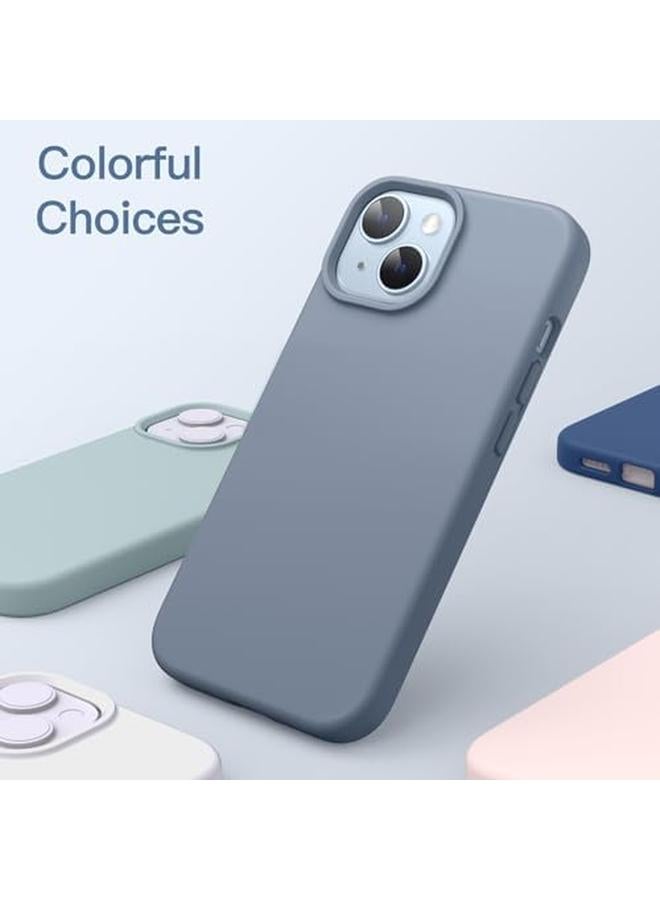 جي تيك جراب سيليكون لهاتف آيفون 14 بلس مقاس 6.7 بوصة، جراب حماية كامل للجسم ناعم الملمس مقاوم للصدمات مع بطانة من الألياف الدقيقة، أزرق سييرا - Image 5