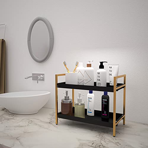 DECOWORLD || 2 Tier Multipurpose Countertop Organizer Rack || Multishelf Storage Stand for Kitchen, Bathroom or Dressing Table|| Spice Rack,Cosmetics Organizer or Bathroom Organizer - Image 5
