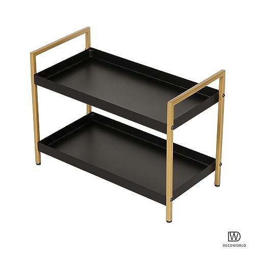 DECOWORLD || 2 Tier Multipurpose Countertop Organizer Rack || Multishelf Storage Stand for Kitchen, Bathroom or Dressing Table|| Spice Rack,Cosmetics Organizer or Bathroom Organizer - Image 3