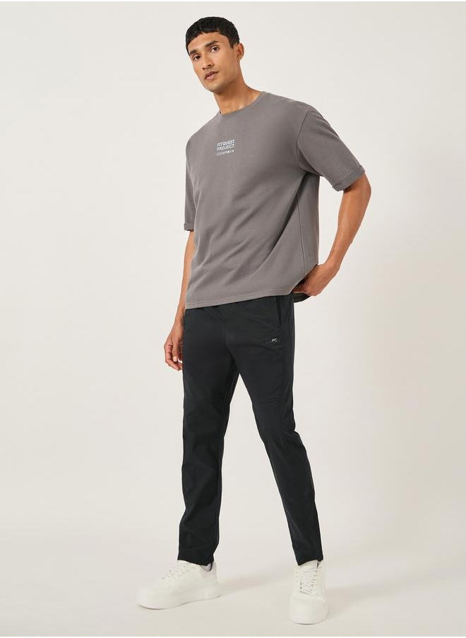 Fort Collins Mid Rise Regular Fit Track Pant with Drawstring by Styli  - Image 2