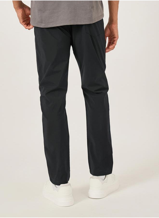 Fort Collins Mid Rise Regular Fit Track Pant with Drawstring by Styli  - Image 4