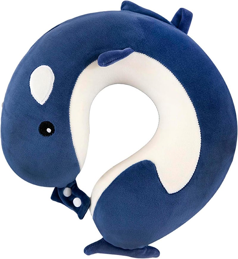 KASTWAVE Cute Cartoon U-shaped Travel Neck Pillow - Soft Memory Foam for Airplane, Train, Car, Home, and Office - Image 1