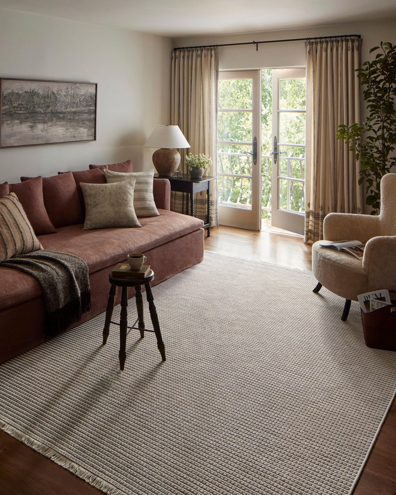Loloi Amber Lewis Malibu Collection MAB-04 Beige/Dove 5'-1" x 7'-7" Area Rug - Image 2