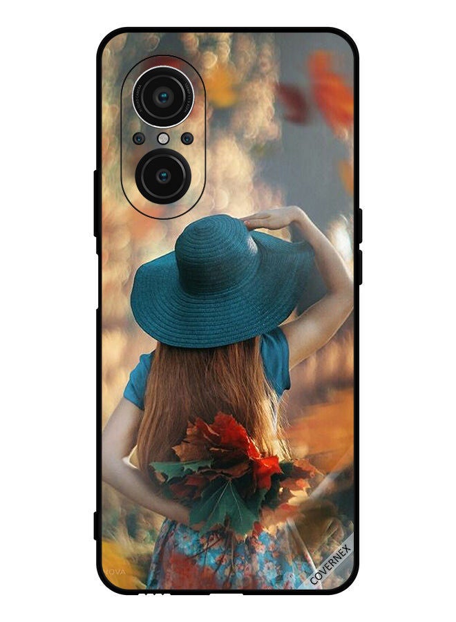 Covernex Protective Case Cover For Huawei nova 9 SE 5G Hat Girl Hiding Love And Leaves  - Image 1
