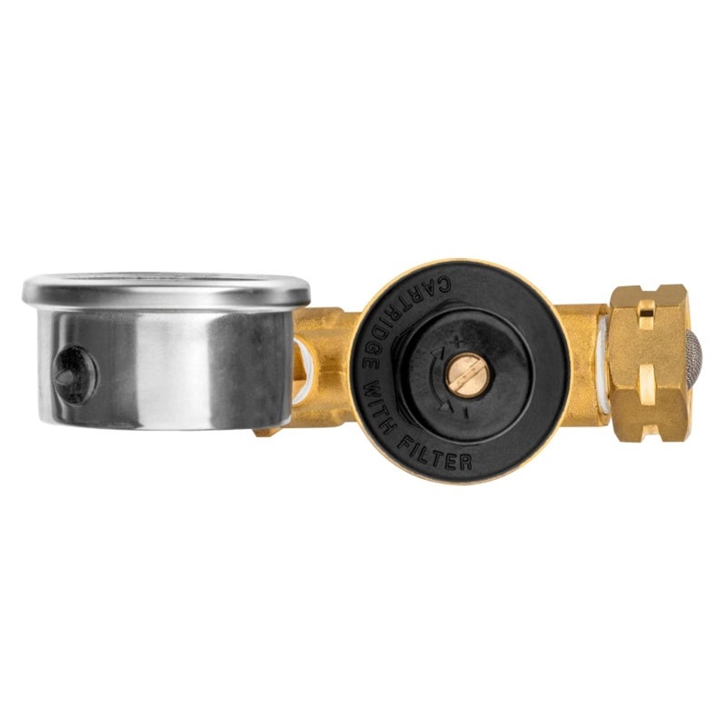 Adjustable RV Water Pressure Regulator: Lead-Free Brass, Gauge-Equipped, Dual Filtration - No Tool Adjustment, NH3/4 Thread Pressure Reducer for RVs, Travel Trailers, Home Plumbing - Image 2