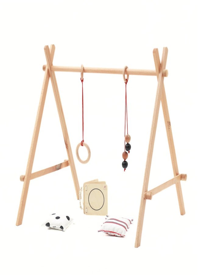 Ariro-Montessori Baby Floor Gym & Mobile | Play Gym | Helps Grasping, Cognitive Processing for New Borns Adjustable Heights and Safe Materials | Made with Neem & Beechwood - Image 1