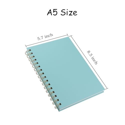 Aacehlh 4 Pack Hardcover Spiral Notebook 5.7”x 8.5”, 80 Sheets/160 Pages College Ruled Notebook, 100 GSM Thick Paper, A5 Lined Journal for Work, School Supplies, Home & Office, Writing Notes - Image 2