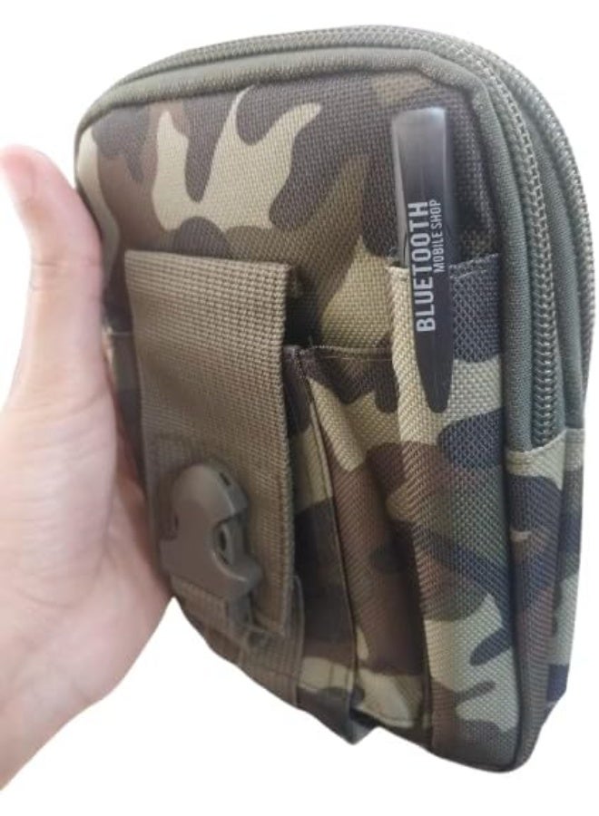 M y souq store :Small Tactical Belt Bag & Waist Pack - Camouflage Mobile Phone Pouch with Carabiner - Heavy Duty Travel & Outdoor Utility Bag. - Image 3