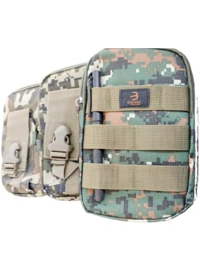 M y souq store :Small Tactical Belt Bag & Waist Pack - Camouflage Mobile Phone Pouch with Carabiner - Heavy Duty Travel & Outdoor Utility Bag. - Image 4