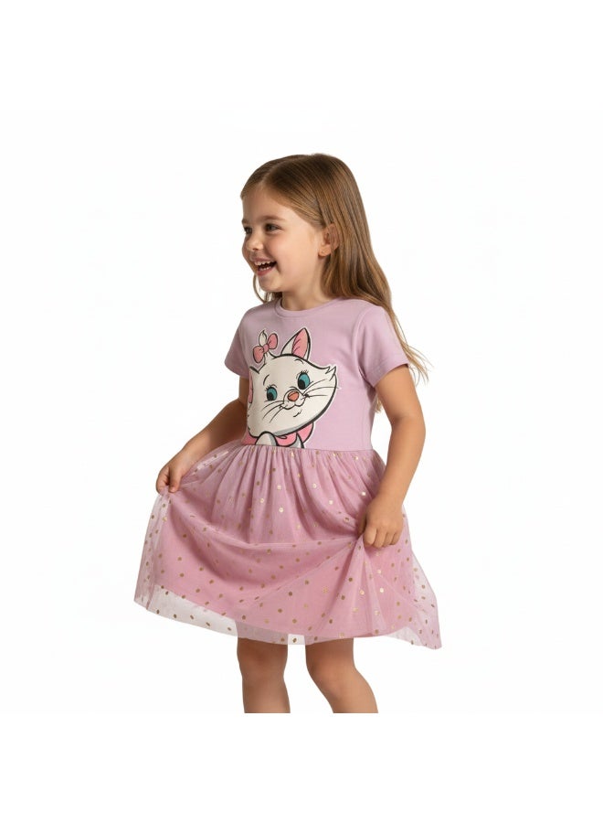 Disney MARIE THE CAT - GIRL'S TULLE DRESS 100% COTTON | MESH 100% POLYESTER| - Image 3