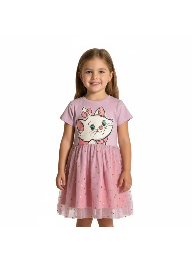 Disney MARIE THE CAT - GIRL'S TULLE DRESS 100% COTTON | MESH 100% POLYESTER| - Image 1