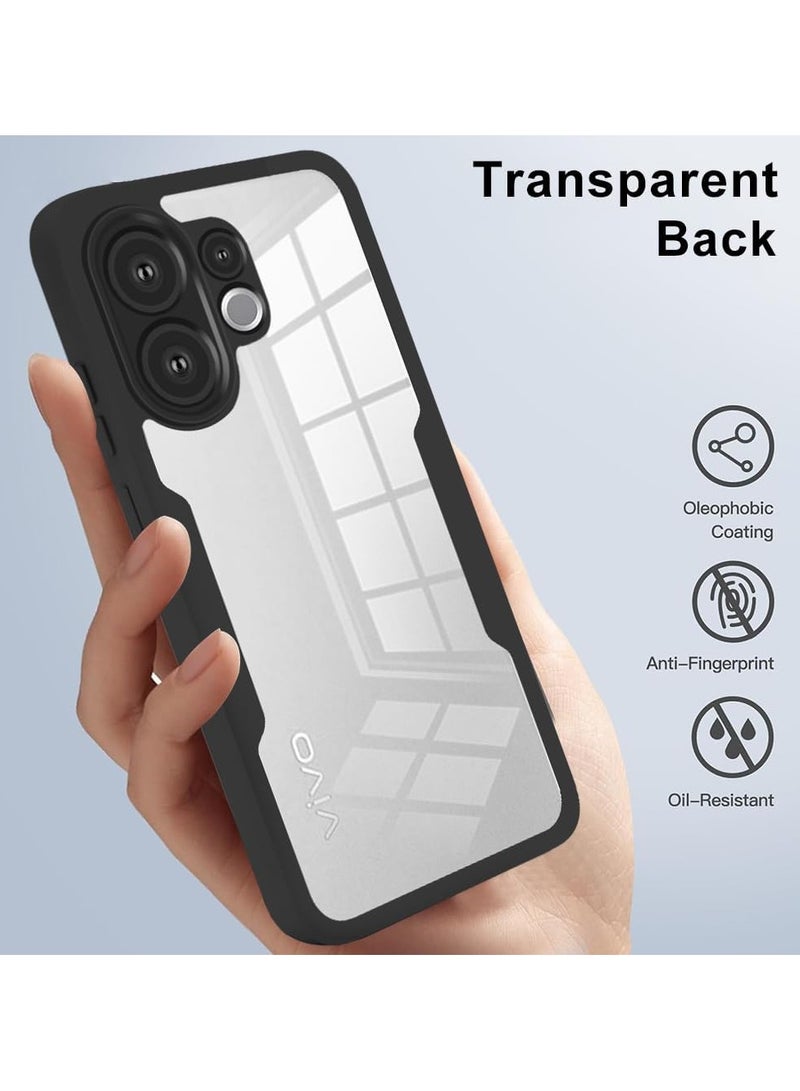 general Transparent protective case compatible with Vivo V60 5G [Built-in screen protector] Full-body transparent phone case Vivo V60 shockproof protective case - Image 2