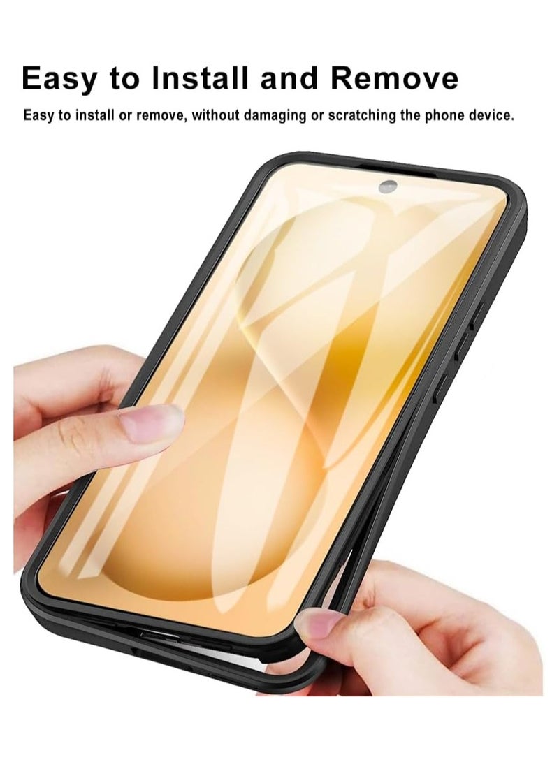 general Transparent protective case compatible with Vivo V60 5G [Built-in screen protector] Full-body transparent phone case Vivo V60 shockproof protective case - Image 4