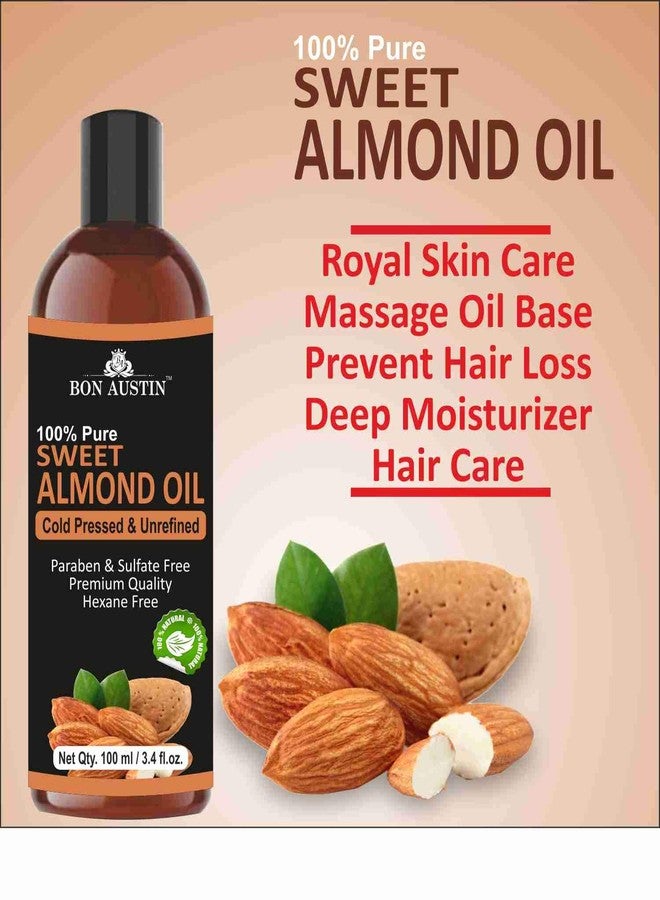 Bon Austin 100% Pure & Natural Sweet Almond Oil Badam Roghan & Evening Primrose Oil Combo pack of 2 bottles of 100 ml(200 ml) - Image 3